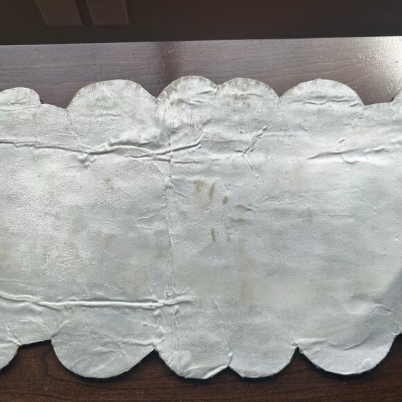 Pier 1 Hand Beaded Table Runner White Silver Luxury Tableware 12x39” - Picture 14 of 16